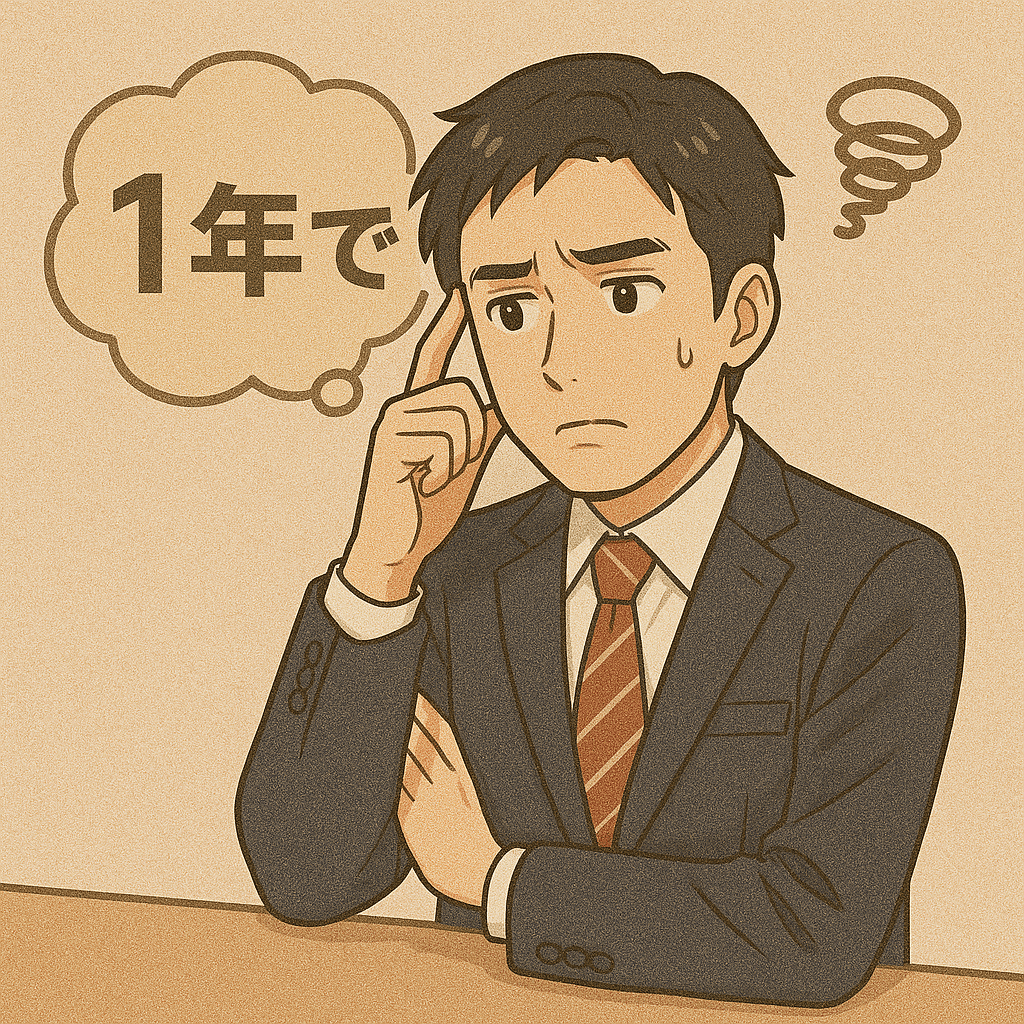 仕事を一年で辞めるのは勿体無い