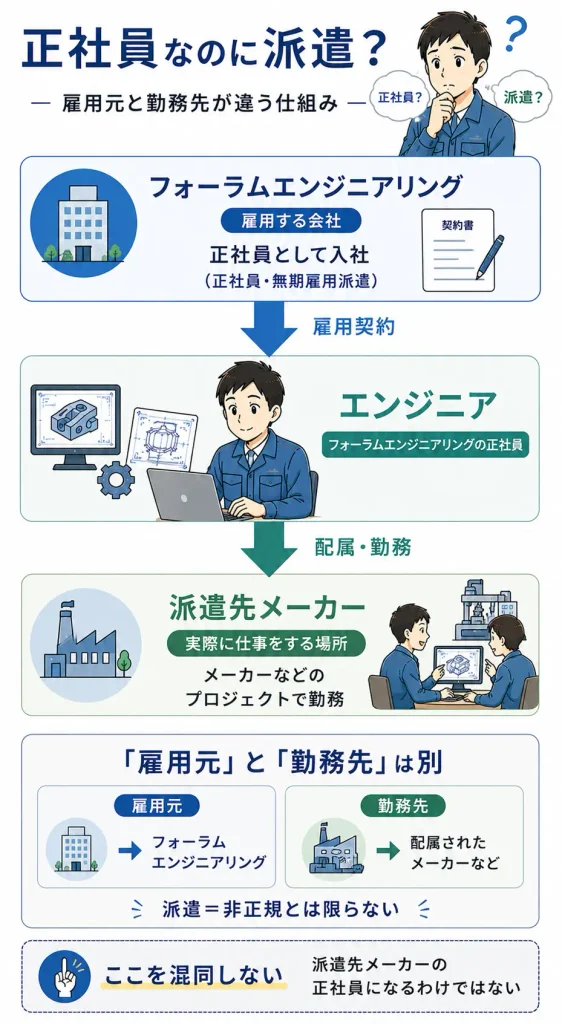 正社員型派遣の仕組み