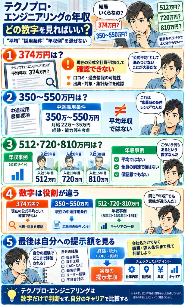 平均年収・採用レンジ・年収例は、それぞれ意味が違う