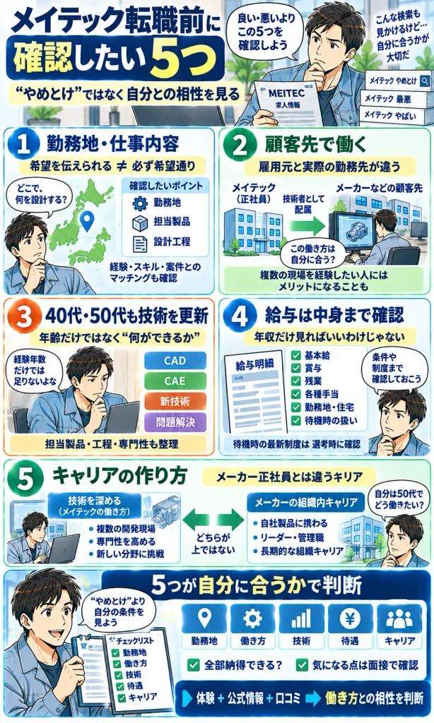 メイテックを検討するときの5つの注意点