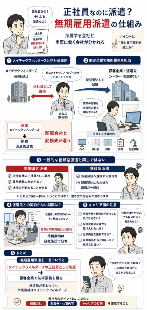 メイテックフィルダーズの無期雇用派遣の仕組み
