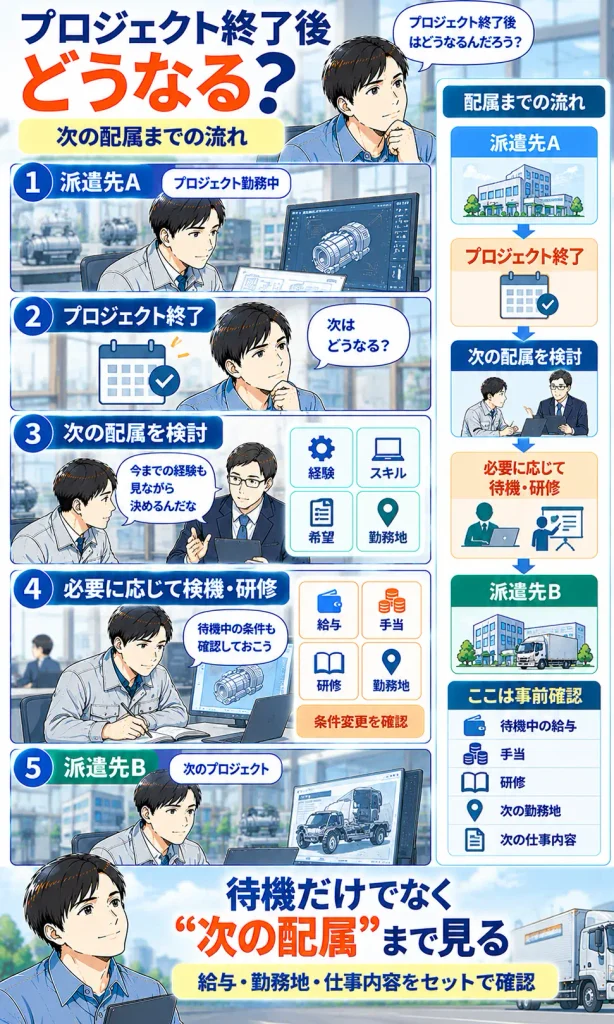 プロジェクト終了から次の配属まで