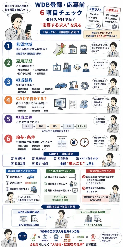 WDB登録・応募前の6項目チェックリスト