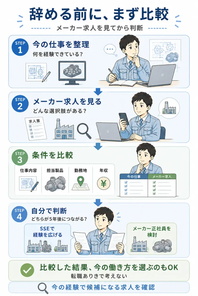 今すぐ転職ではなく、比較してから判断する