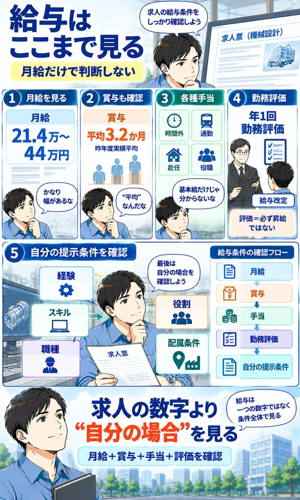 公式給与条件を見るポイント