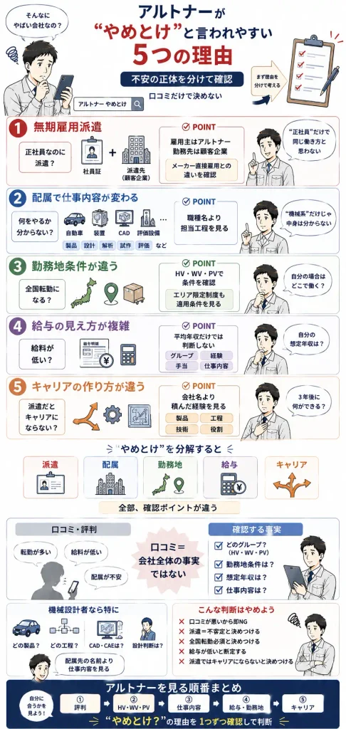 アルトナーが『やめとけ』と言われやすい5つの理由