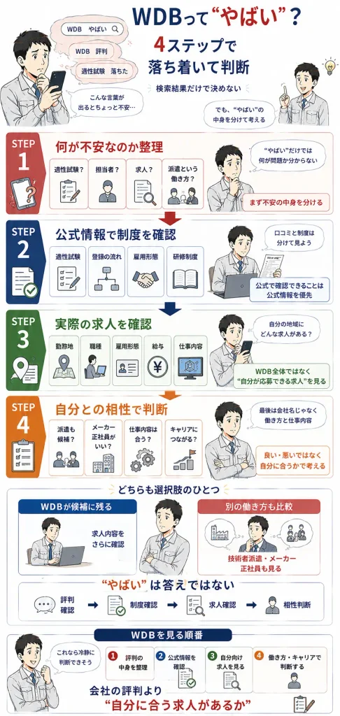 WDBの『やばい』を判断する4ステップ