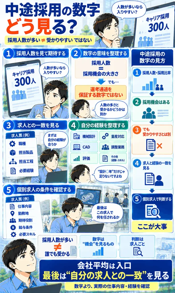中途採用の数字を見るときの注意