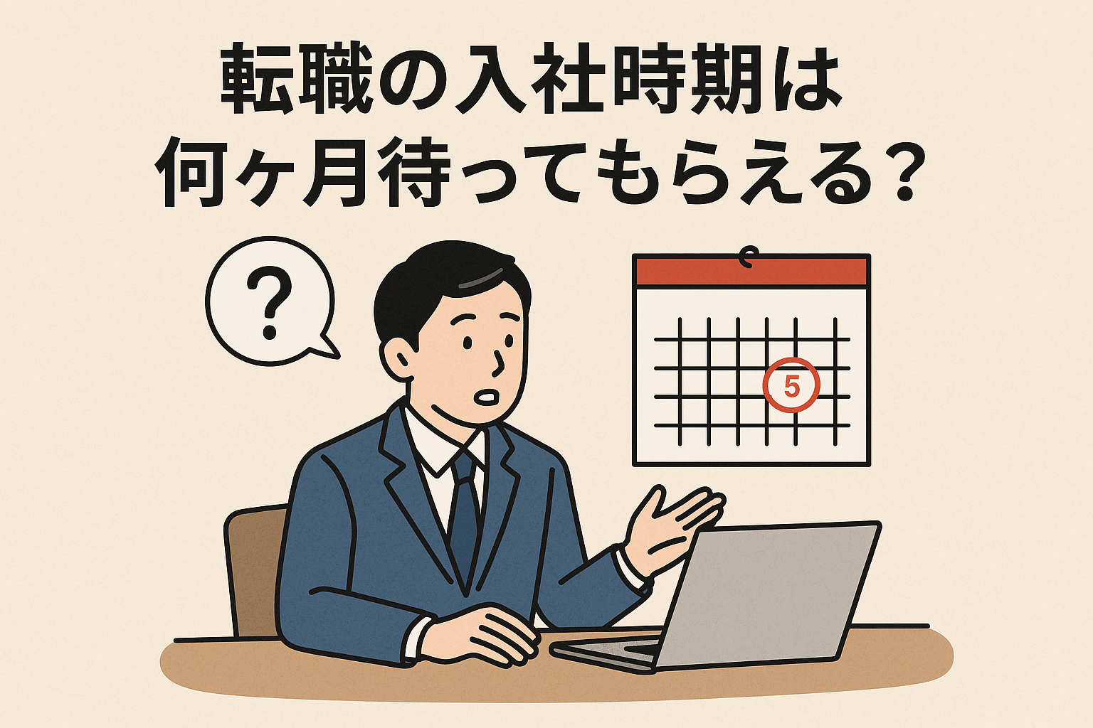 転職の入社時期は何ヶ月待ってもらえる?入社日交渉で内定取り消しになる可能性は?