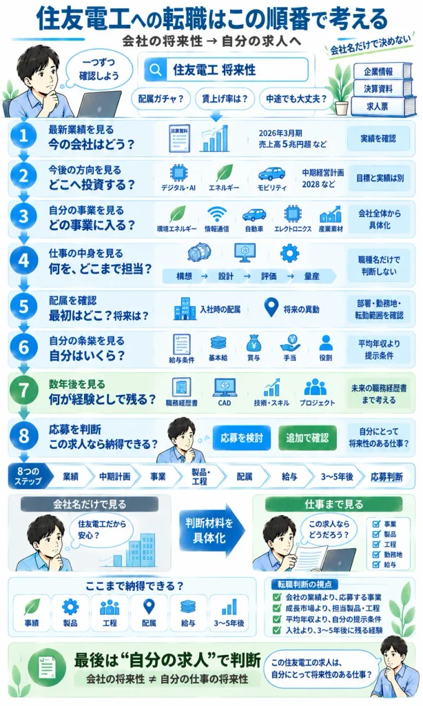 住友電工への転職8ステップ