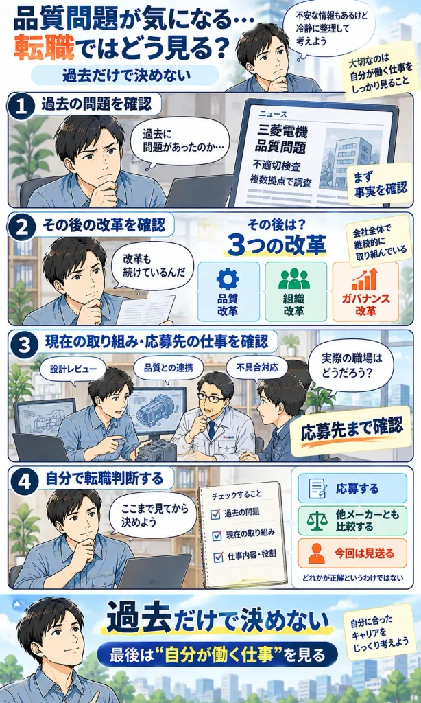 三菱電機の品質問題を転職判断でどう見る?
