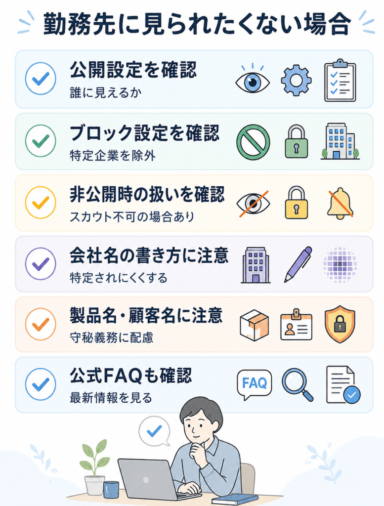 勤務先に見られたくない場合の確認ポイント