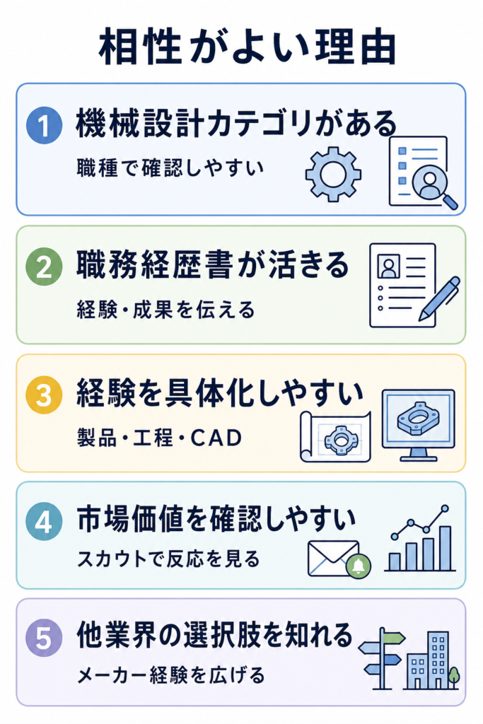 機械設計エンジニアがビズリーチと相性がよい理由