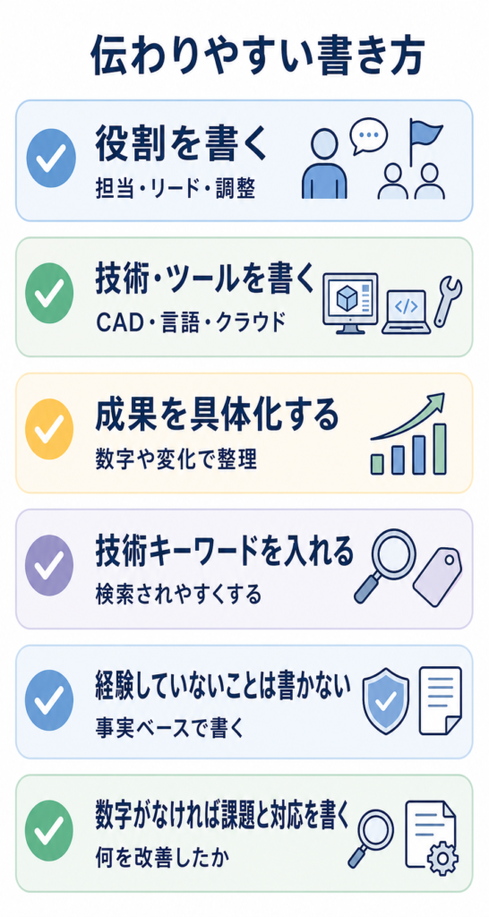 スカウトに伝わりやすくする職務経歴書の書き方