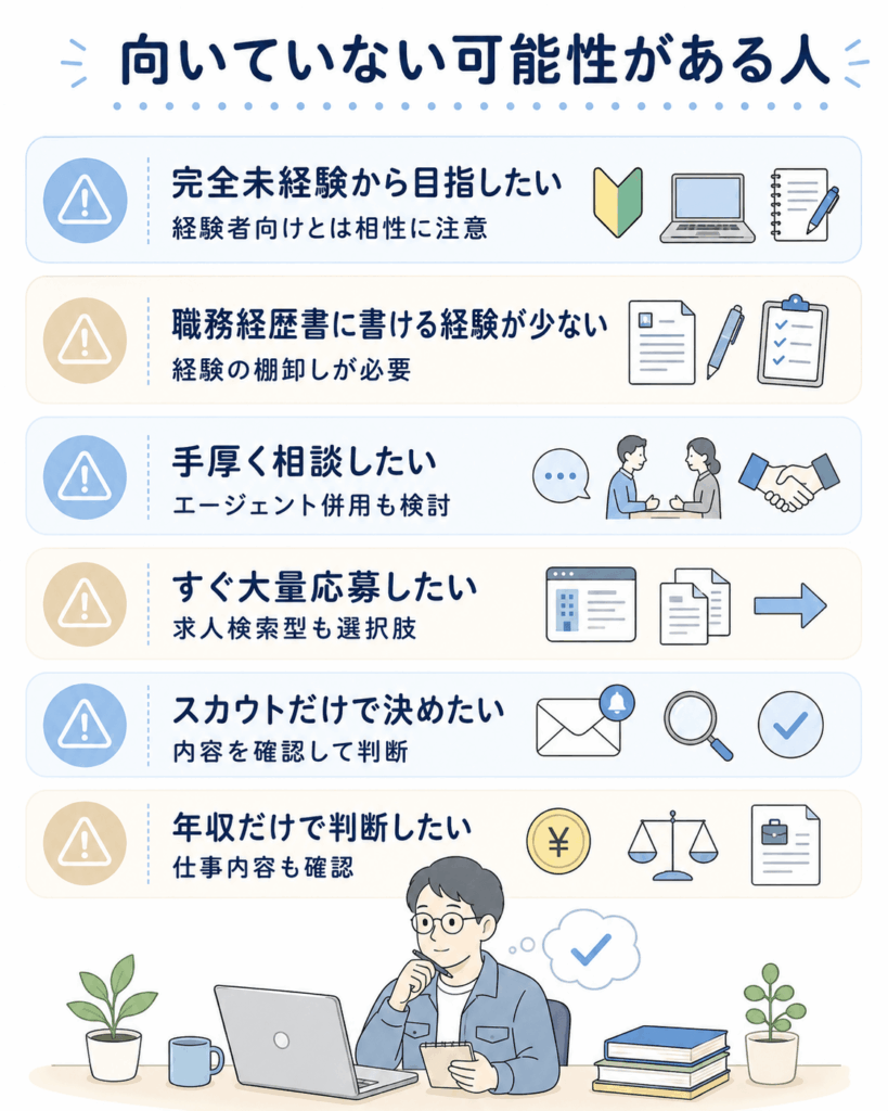 ビズリーチが向いていない可能性がある人