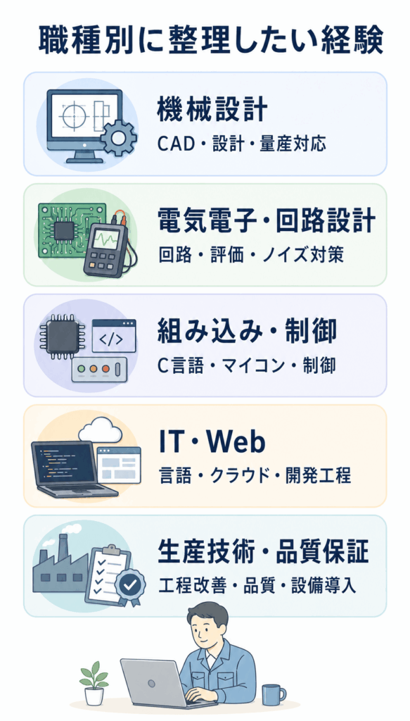 職種別に整理したい経験