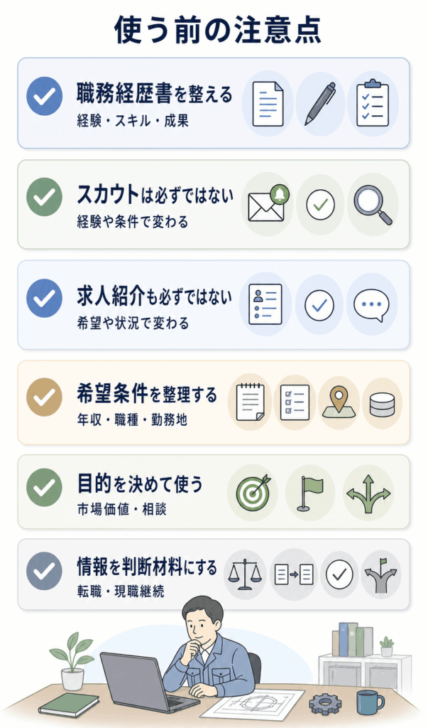 ビズリーチとテクノブレーンを使う前の注意点