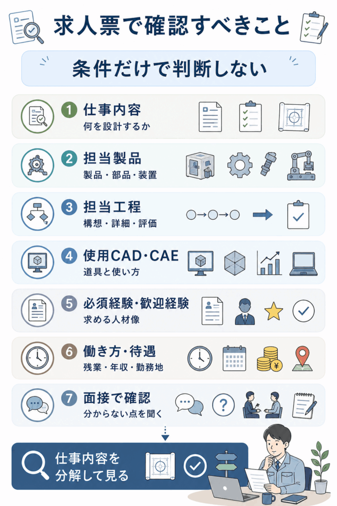 機械設計者が求人票で確認すべき全体像