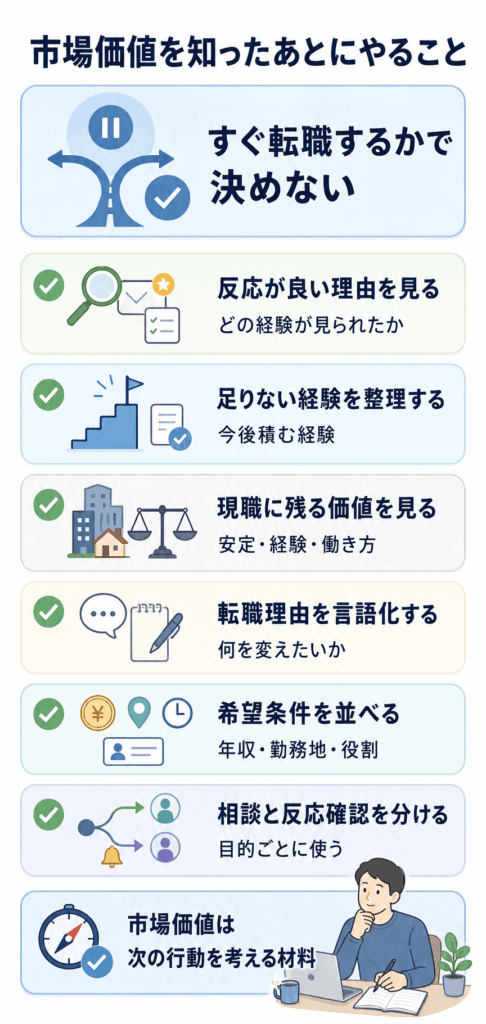 市場価値を知ったあとの行動整理