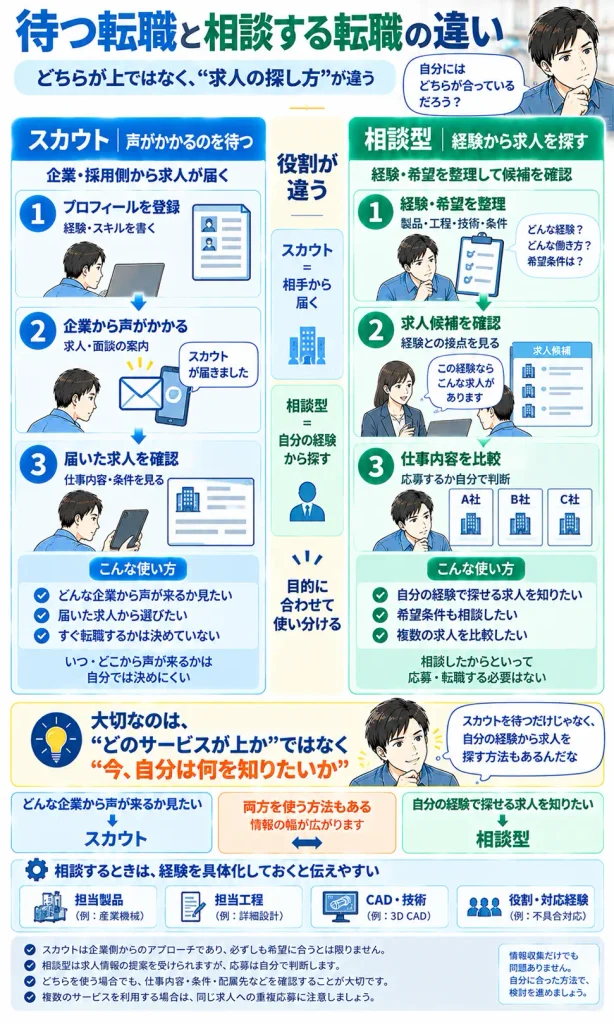 待つ転職と相談する転職の違い