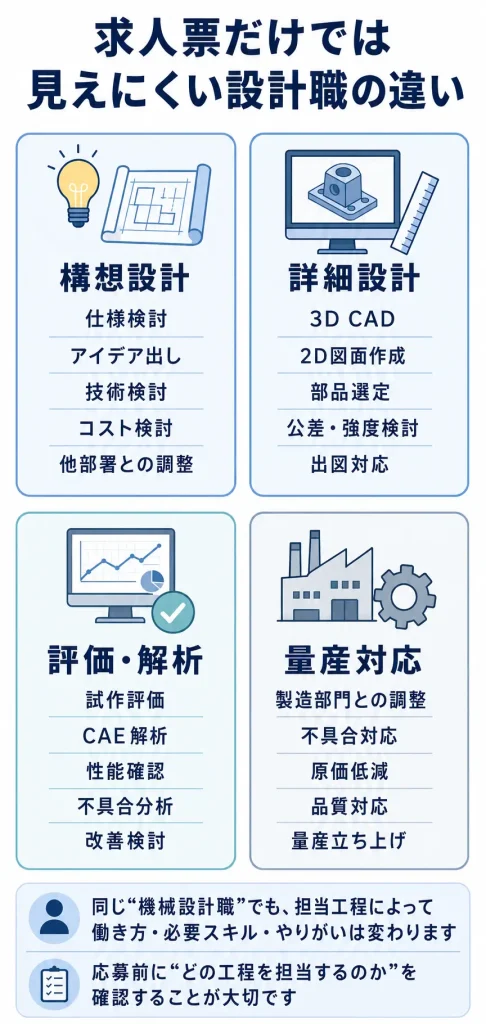 求人票だけでは見えにくい設計職の違い