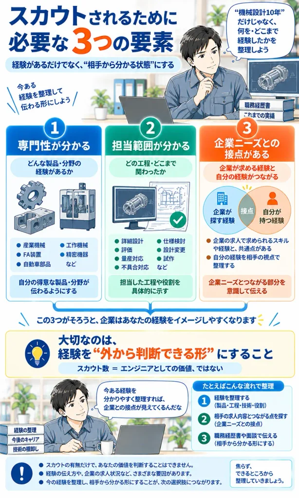 スカウトされるために必要な3つの要素