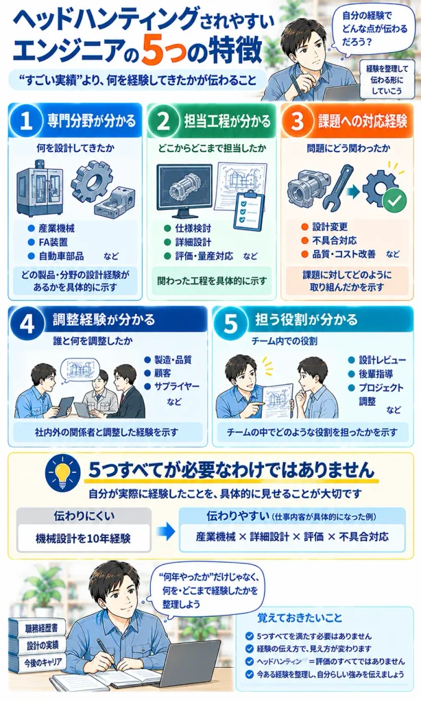 ヘッドハンティングされやすいエンジニアの5つの特徴