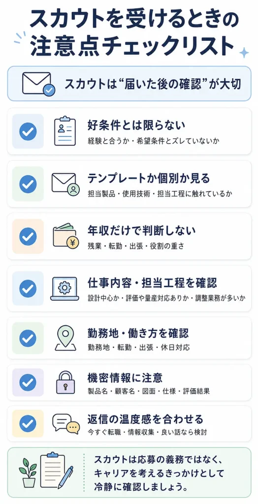 エンジニアがスカウトを受けるときの注意点チェックリスト
