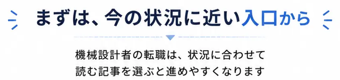 今の状況に近い入口から