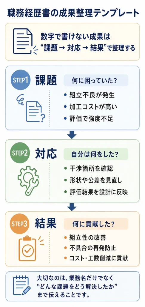 職務経歴書の成果整理テンプレート