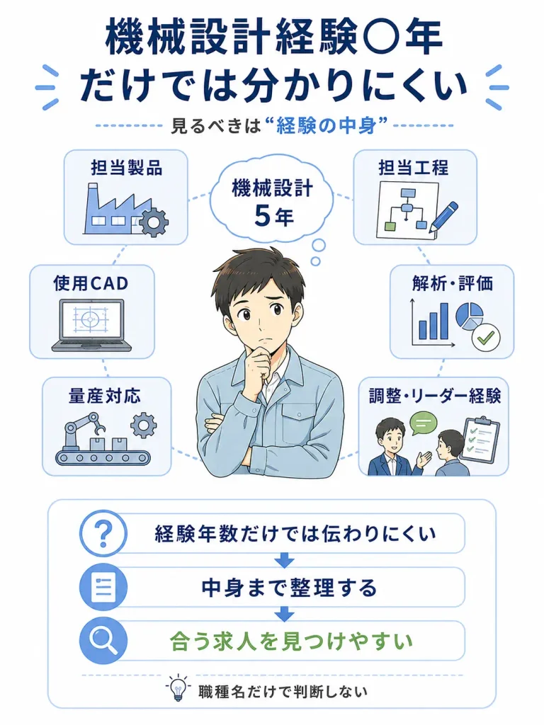 機械設計経験○年だけでは分からないこと
