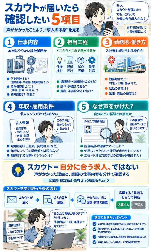 スカウトが届いたら確認したい5項目