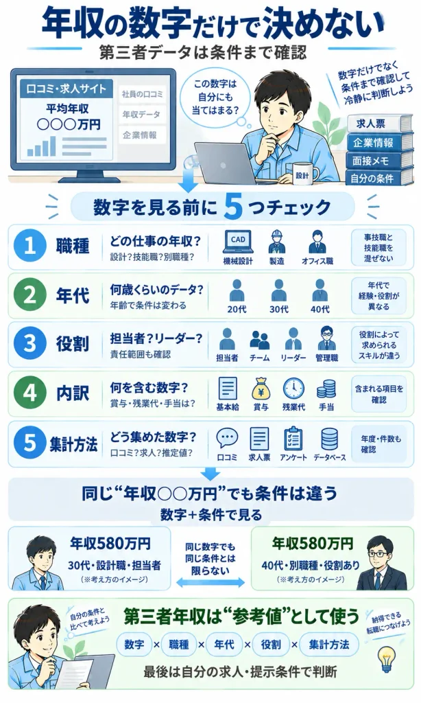 口コミ・求人サイトの年収データは、数字だけで判断しない