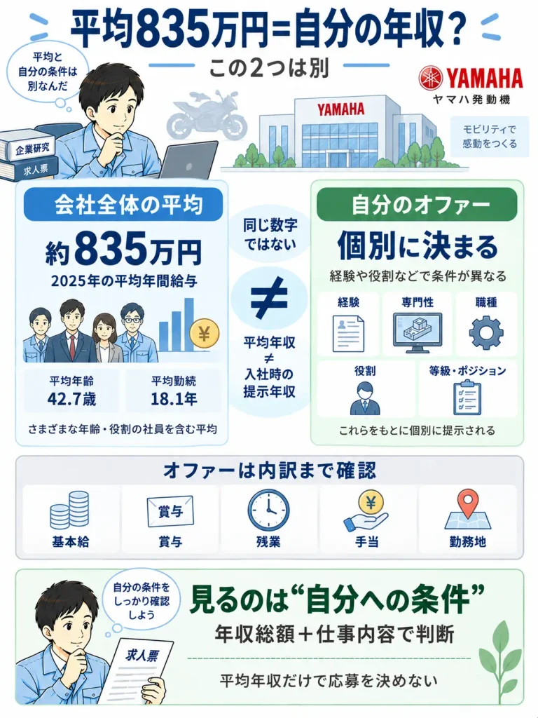 平均年収と自分のオファー年収は別