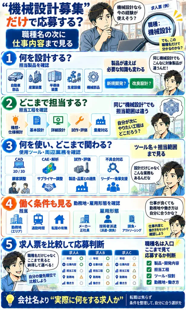 求人票は職種名だけでなく担当製品・工程まで深掘りする